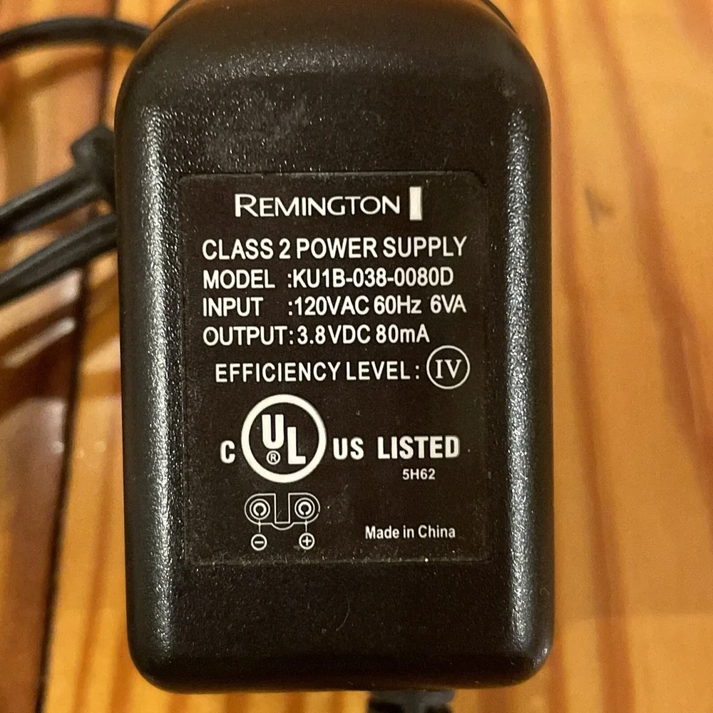 OEM Remington CLASS 2 POWER SUPPLY KU1B-038-0080D 3.8VDC 80mA